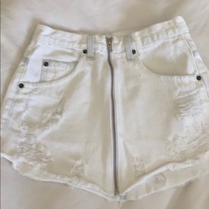 Carmar white denim skirt